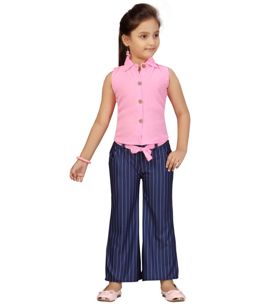     			Aarika Pink Cotton Blend Girls Shirt With Pants ( Pack of 1 )