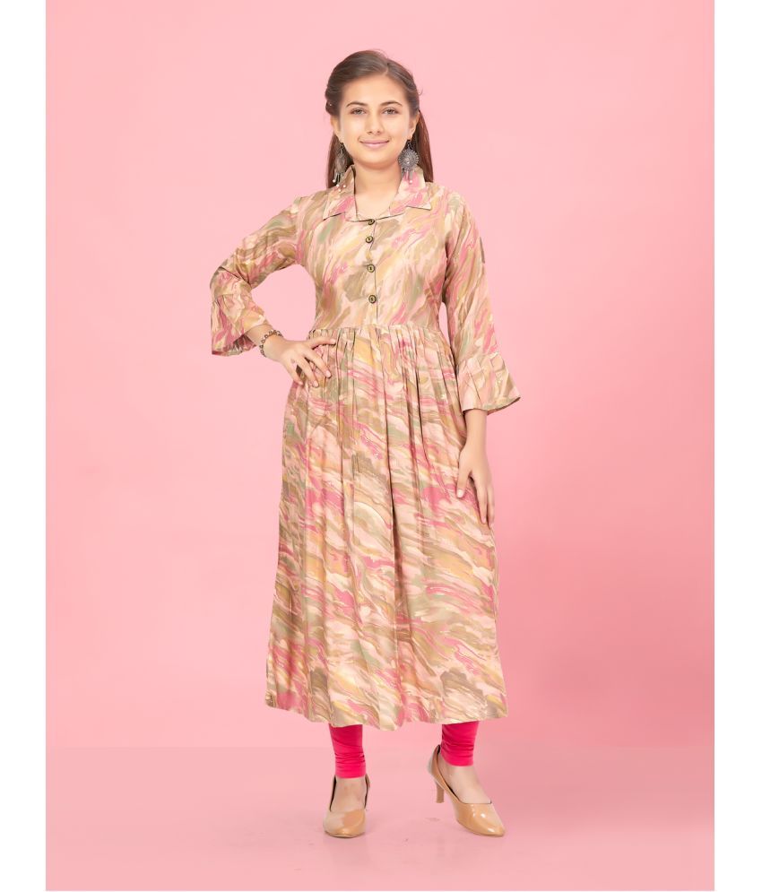     			Aarika Pink Rayon Girls Kurti ( Pack of 1 )