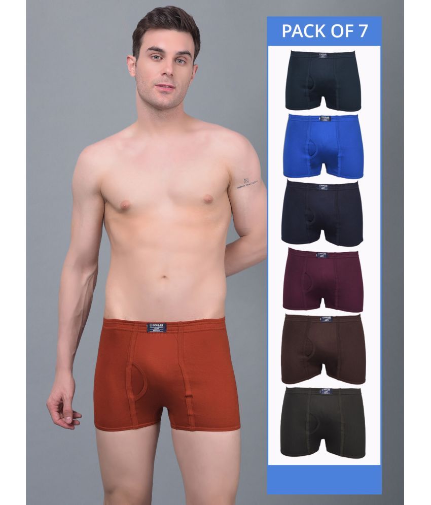     			Pack of 7 Dollar Multicolor MLHTR-01-AST1-PO7 Cotton Men's Trunks