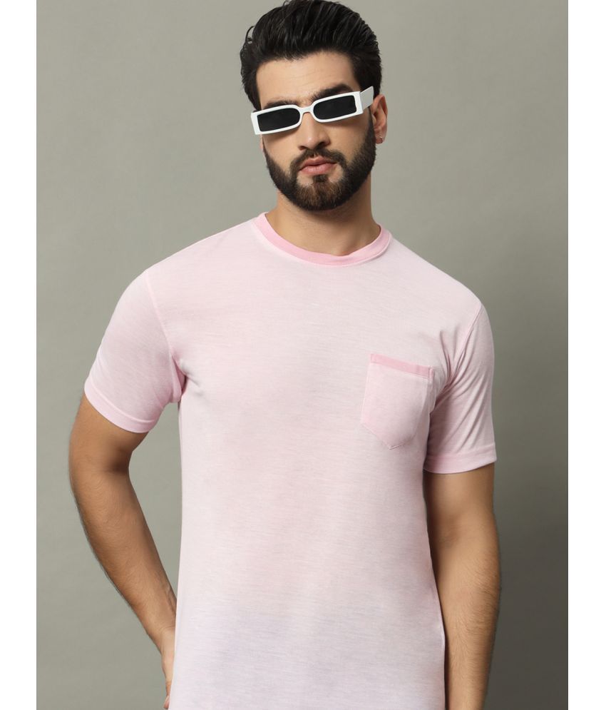     			GET GOLF Cotton Blend Regular Fit Self Design Half Sleeves Men's T-Shirt - Pink ( Pack of 1 )