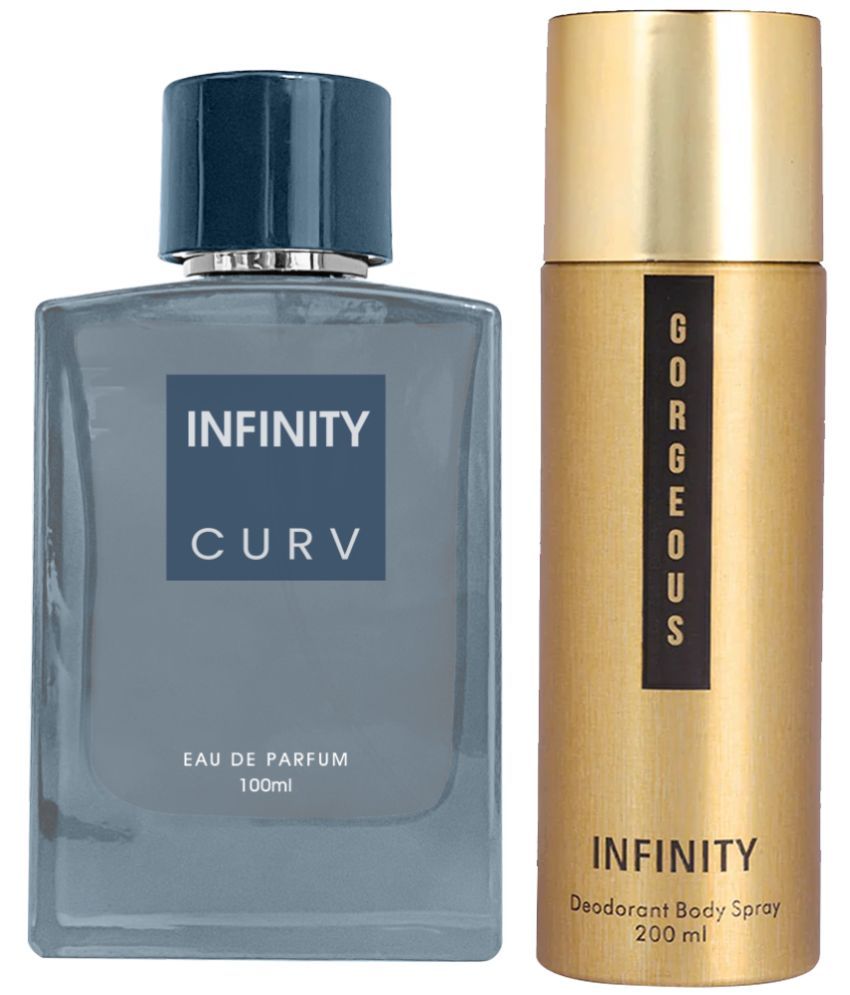     			Infinity Curv 100ML EDP Long Lasting Perfume & Gorgeous 200ML Deodorant Body Spray Gift Set Pack of 2