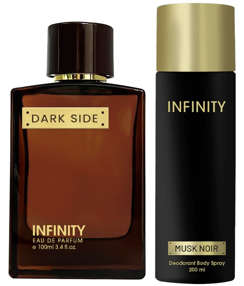     			Infinity Dark Side 100ML EDP Long Lasting Perfume & Musk Noir 200ML Deodorant Body Spray Gift Set Pack of 2