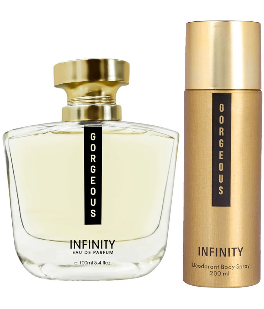     			Infinity Gorgeous 100ML EDP Long Lasting Perfume & Gorgeous 200ML Deodorant Body Spray Gift Set Pack of 2