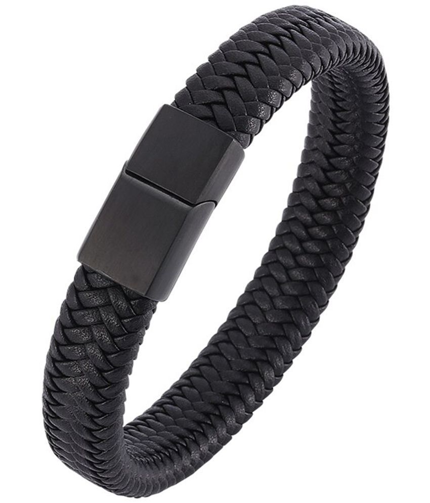     			Thrillz Black Bracelet ( Pack of 1 )