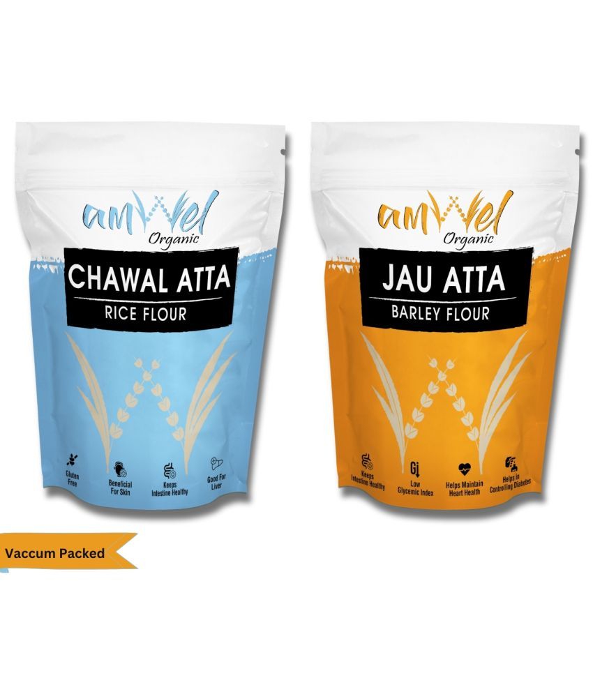     			Amwel Chawal Atta 450g + Jau Atta 450g 900 gm Pack of 2