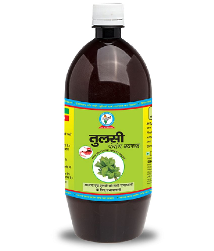     			Bharat Gram Udyog Tulsi Panchang Juice: Immunity Boost and Allergy Relief, 1 L