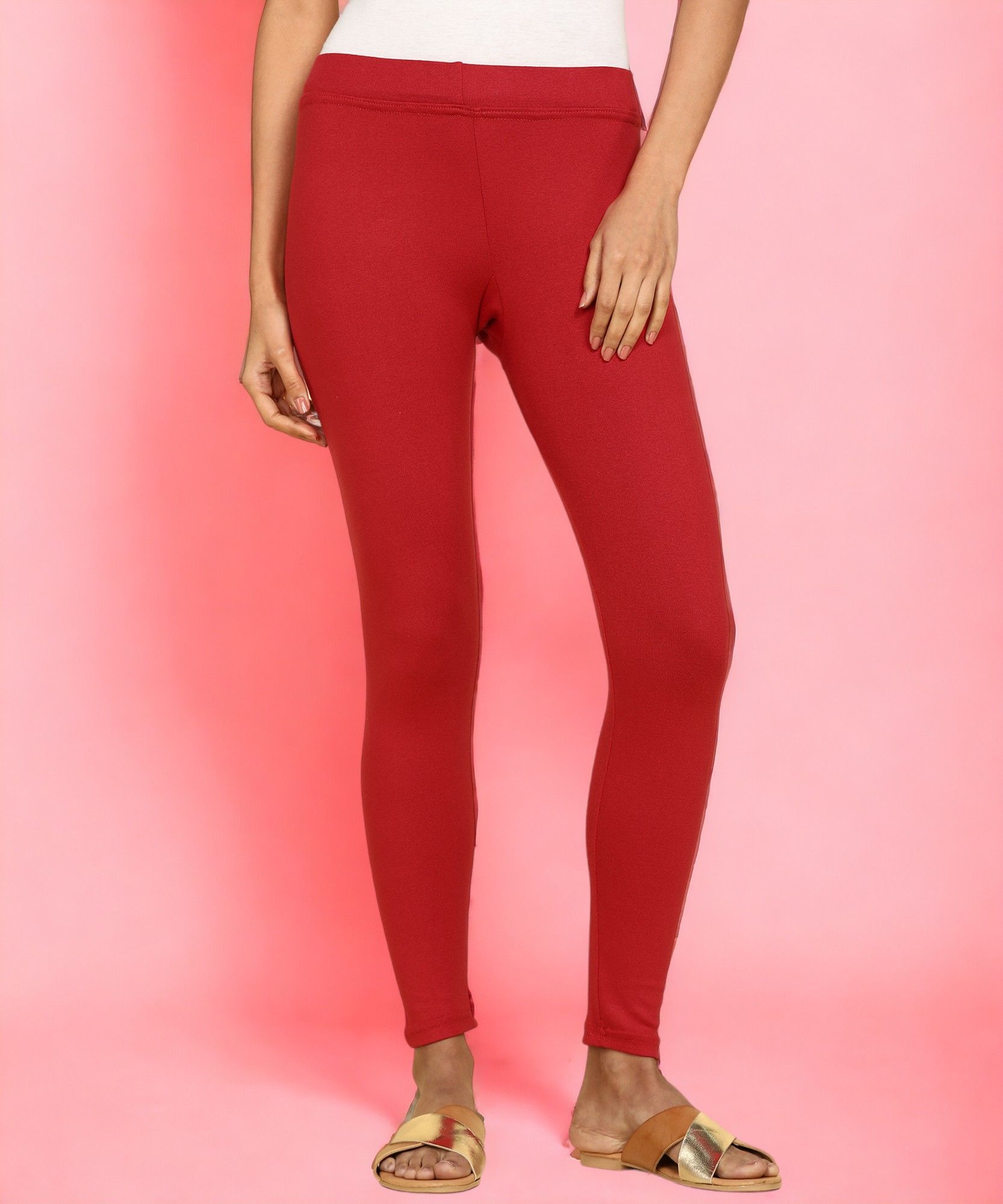     			Colorscube - Red Cotton Women's Leggings ( Pack of 1 )