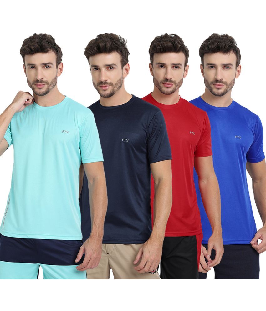     			FTX Pack of 4 Polyester Regular Fit Men's T-Shirt ( Multicolor4 )