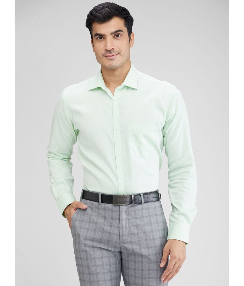     			Park Avenue Cotton Blend Slim Fit Full Sleeves Men's Formal Shirt - Green ( Pack of 1 )