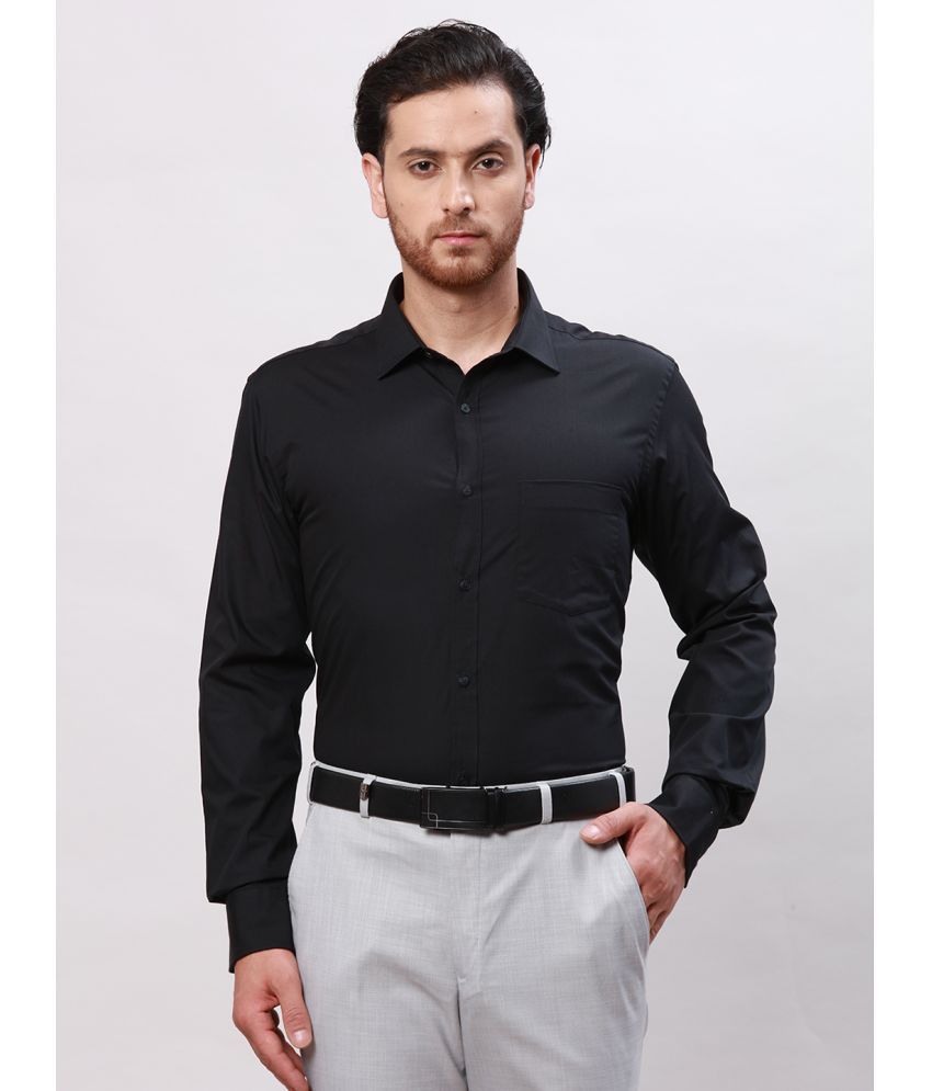     			Park Avenue Cotton Blend Slim Fit Full Sleeves Men's Formal Shirt - Black ( Pack of 1 )