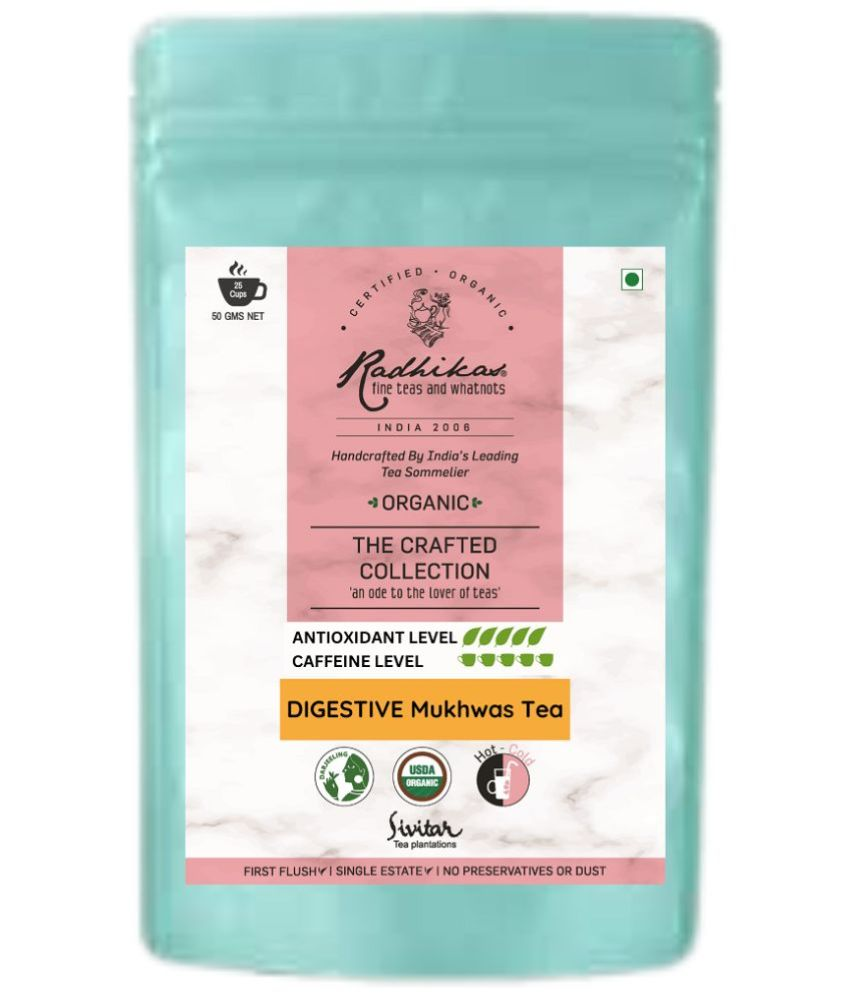     			RADHIKAS FINE TEAS AND WHATNOTS Darjeeling Tea Loose Leaf DIGESTIVE Mukhwas Tea 50 gm