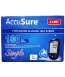 ACCUSURE 100 SIMPLE STRIPS Glucometer