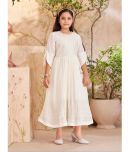 Aarika Georgette Gown For Girls ( Pack of 1 , Cream )