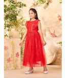 Aarika Net Gown For Girls ( Pack of 1 , Red )