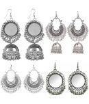 Samridhi DC Silver Jhumki Earrings ( Pack of 4 )