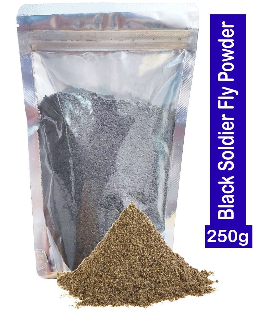     			Black Soldier fly Flakes Crumble powder  Fish Food for Aquarium | 40% Protein High Nutritional Formula Fish Food for tetras, Guppies, barbs and bettas