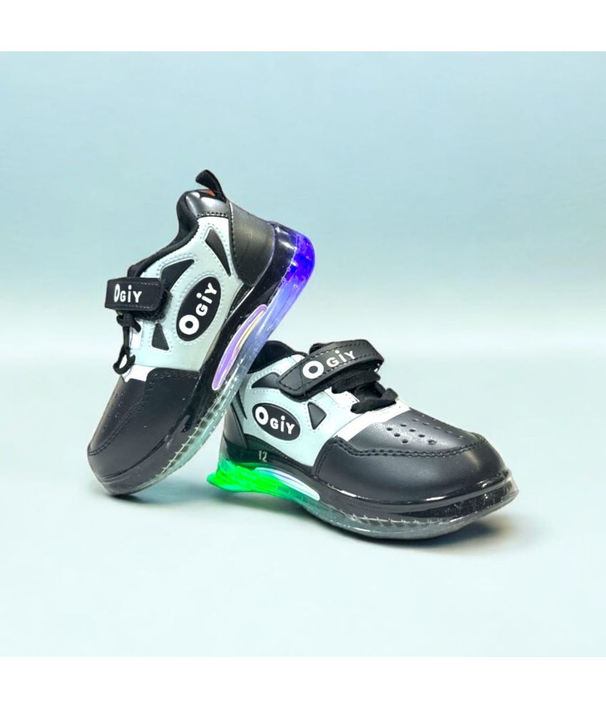     			GLOBIN - Black Boy's Sneakers ( 1 Pair )