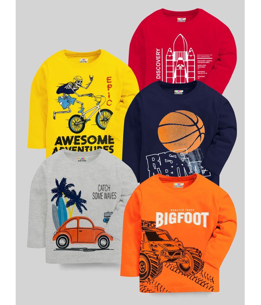     			Kuchipoo Pack of 5 Boys Cotton Blend T-Shirt ( Multicolor 4 )