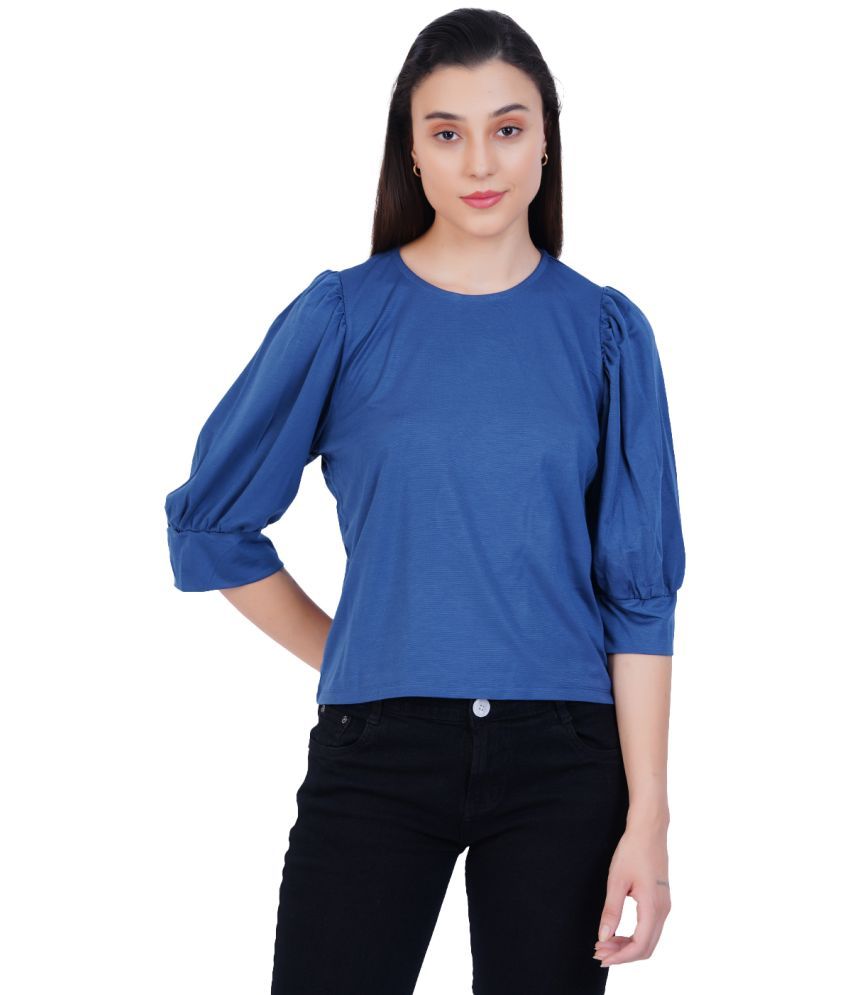     			Rad Prix Blue Rayon Women's Regular Top ( Pack of 1 )