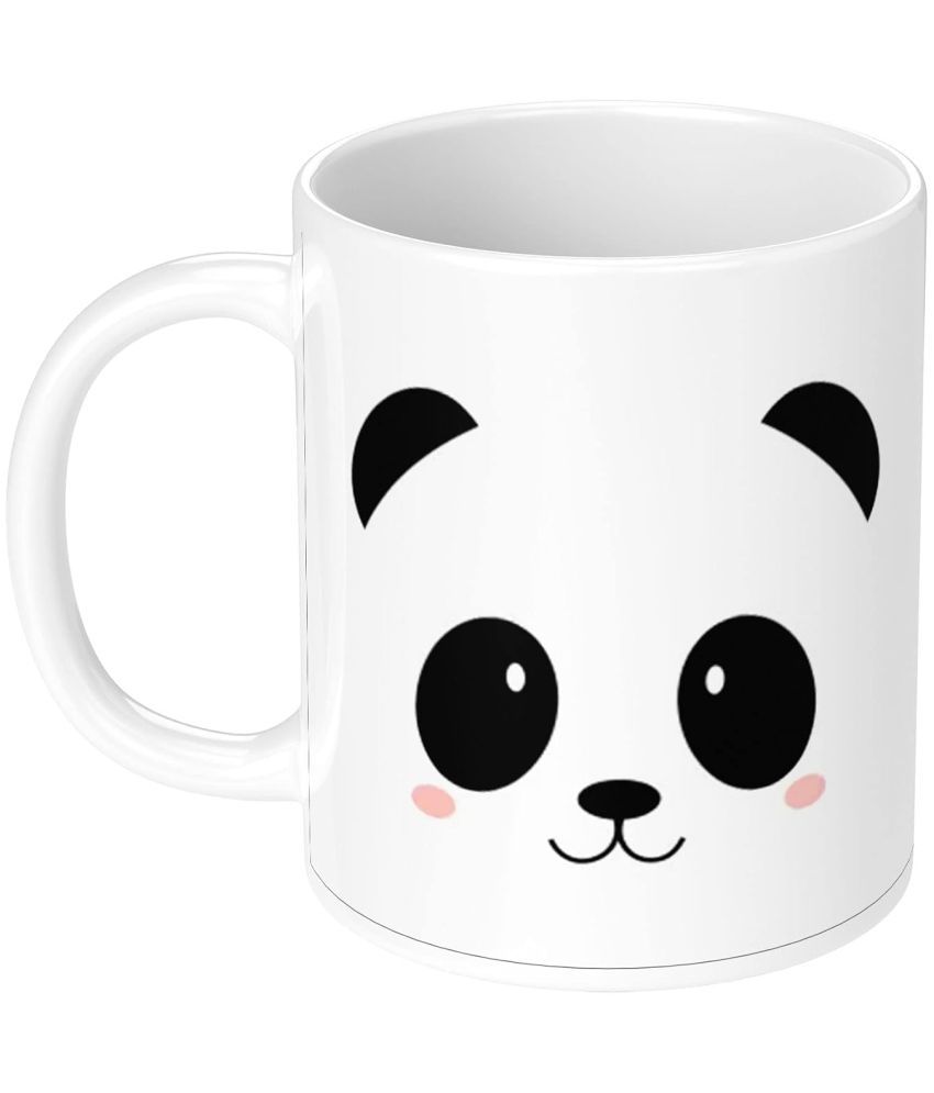     			iKraft Cute Panda Face Animal Ceramic Coffee Mug 325 mL ( Pack of 1 )