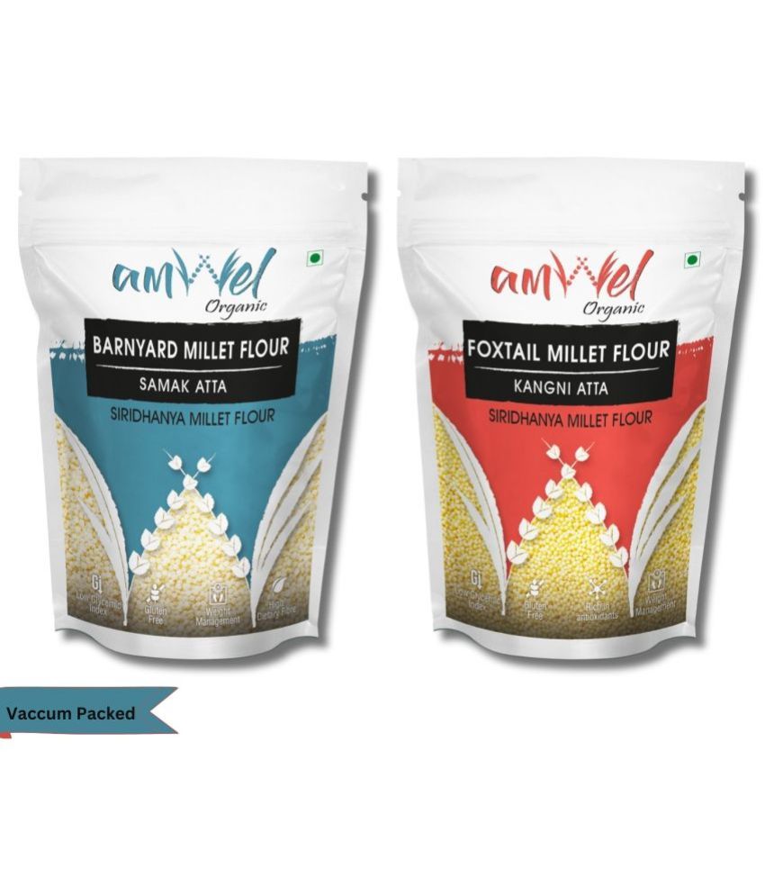     			Amwel Barnyard Millet Flour 450g + Foxtail Millet Flour 450g 900 gm Pack of 2