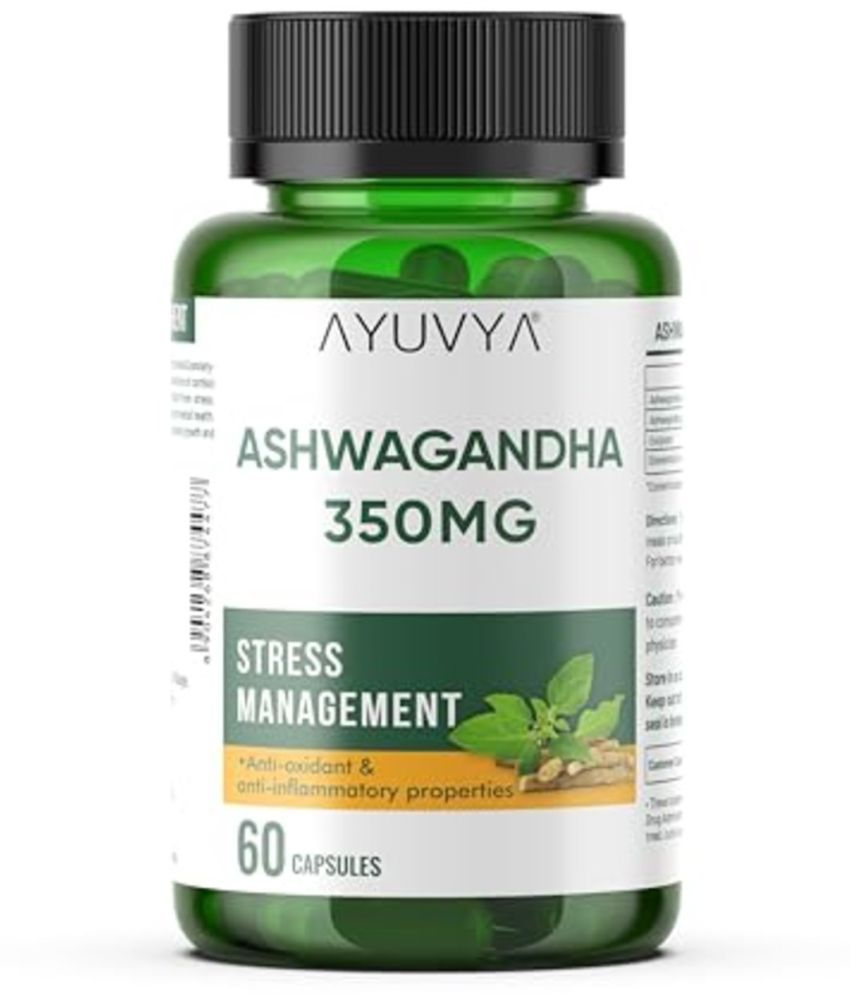     			Ayuvya Ashwagandha Capsules | Experience Holistic Wellness with Organic Ashwangdha | Naturally Relieve Stress, Enhance Sleep, Boost Energy, and Support Immunity