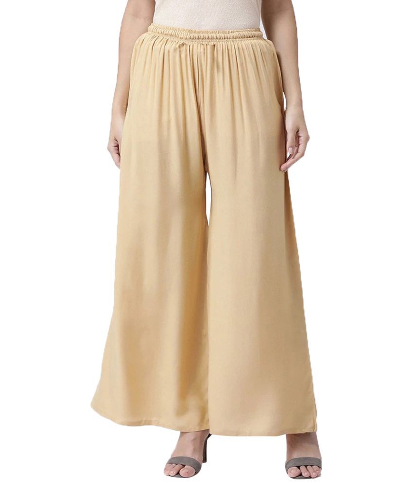     			Colorscube - Camel Rayon Women's Palazzo ( Pack of 1 )