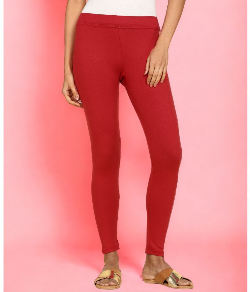     			Colorscube - Red Cotton Women's Leggings ( Pack of 1 )