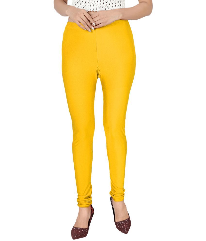     			Colorscube - Yellow Lycra Women's Leggings ( Pack of 1 )