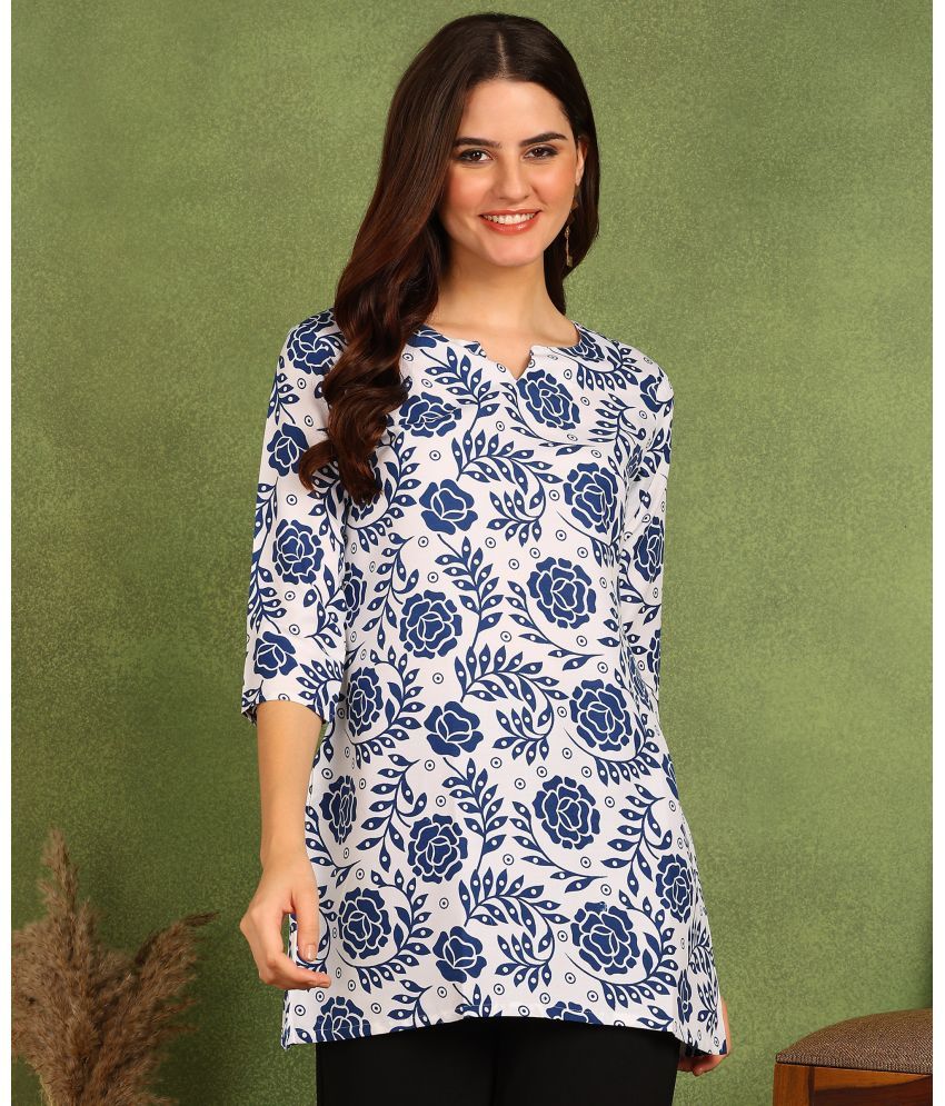     			DSK STUDIO Viscose Printed Straight Women's Kurti - Blue ( Pack of 1 )