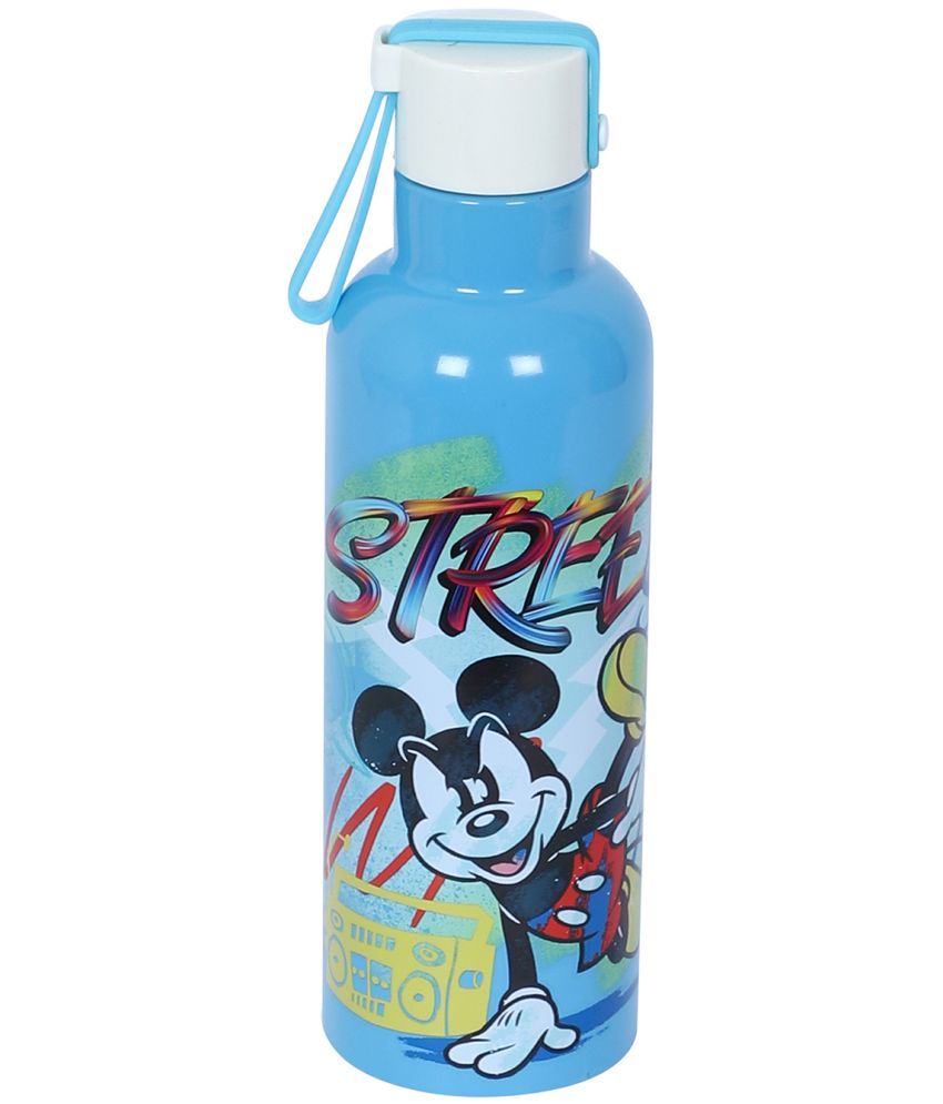     			Gluman Disney Mizu Blue Stainless Steel Water Bottle 500 mL ( Set of 1 )