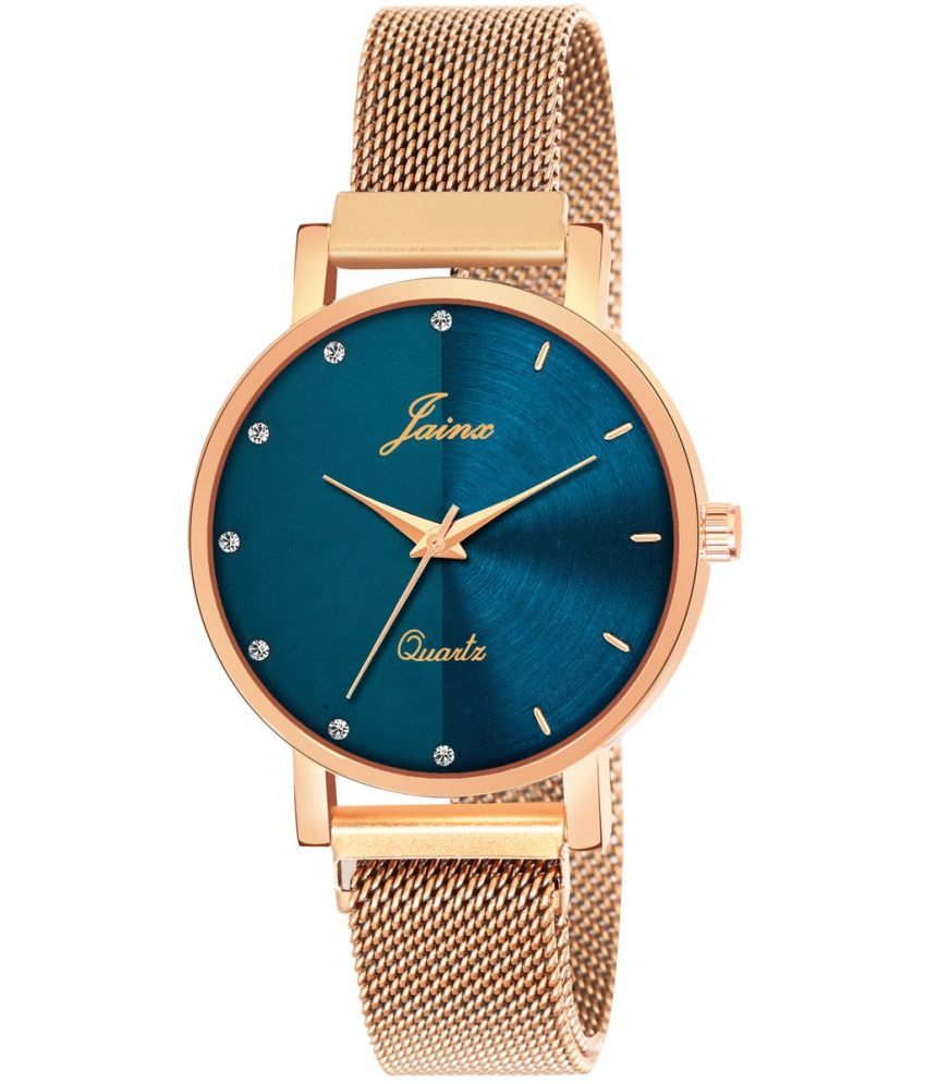     			Jainx Rose Gold Metal Analog Womens Watch