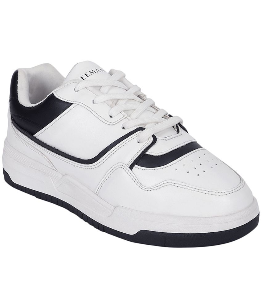     			Neemans White Men's Sneakers