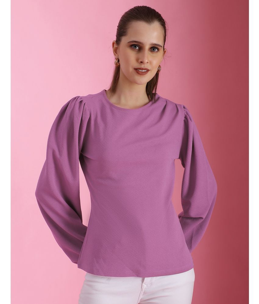     			Selvia Purple Polyester Women's Regular Top ( Pack of 1 )