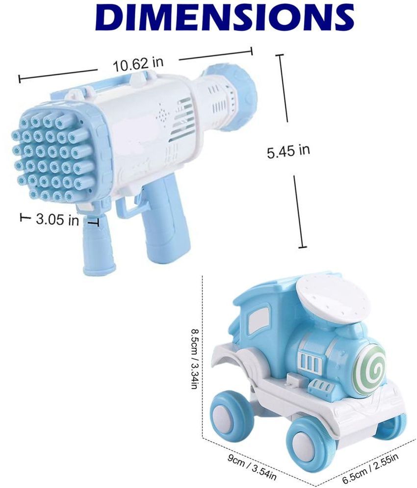     			TOY DEKHO Combo Super Socket 32 Holes Blue Bubble Gun & Roll Stunt Small Locomotive Train, Educational Toys  For Kids Boys Age 3+ Years