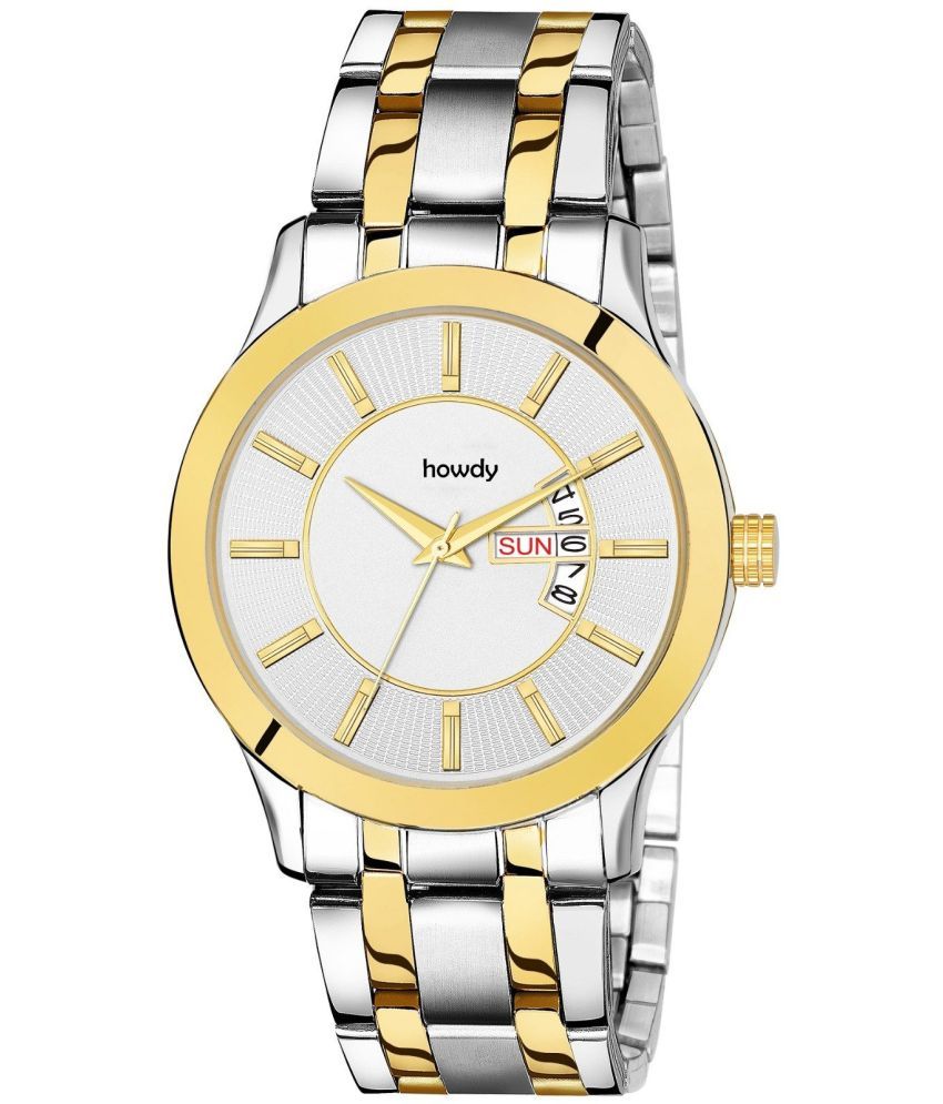     			howdy Gold Metal Analog Men's Watch