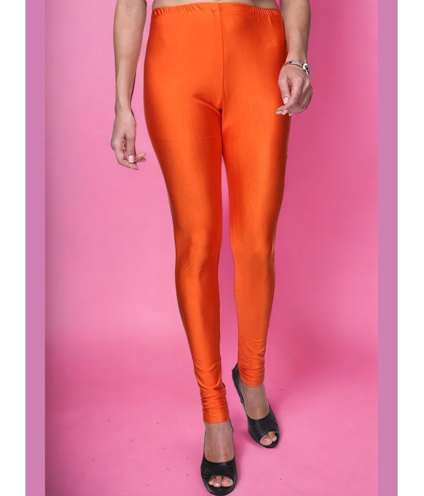     			Colorscube - Orange Lycra Women's Churidar ( Pack of 1 )