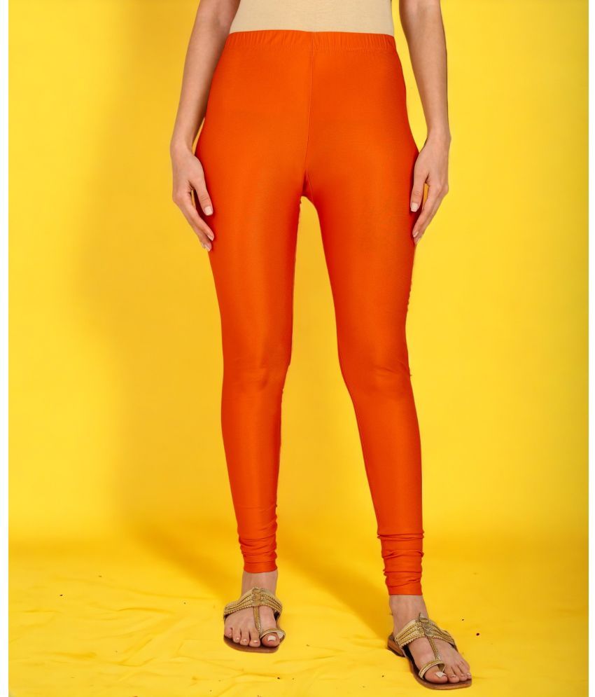     			Colorscube - Orange Lycra Women's Churidar ( Pack of 1 )