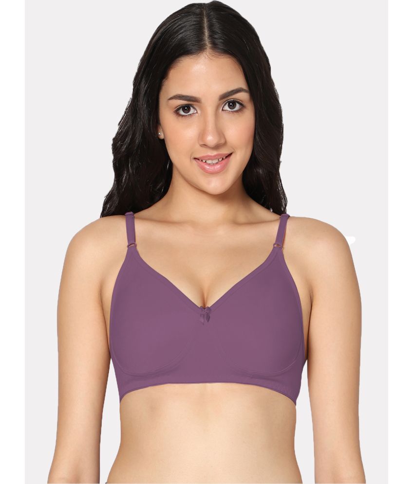     			IN CARE LINGERIE Cotton Blend Non Padded Women's Everyday Bra ( Wine )