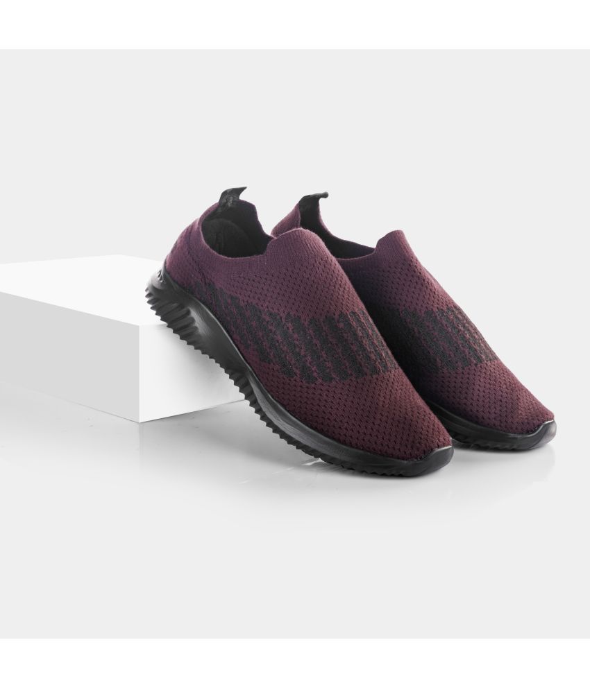     			LA MARCA Burgundy Men's Slip-on Shoes