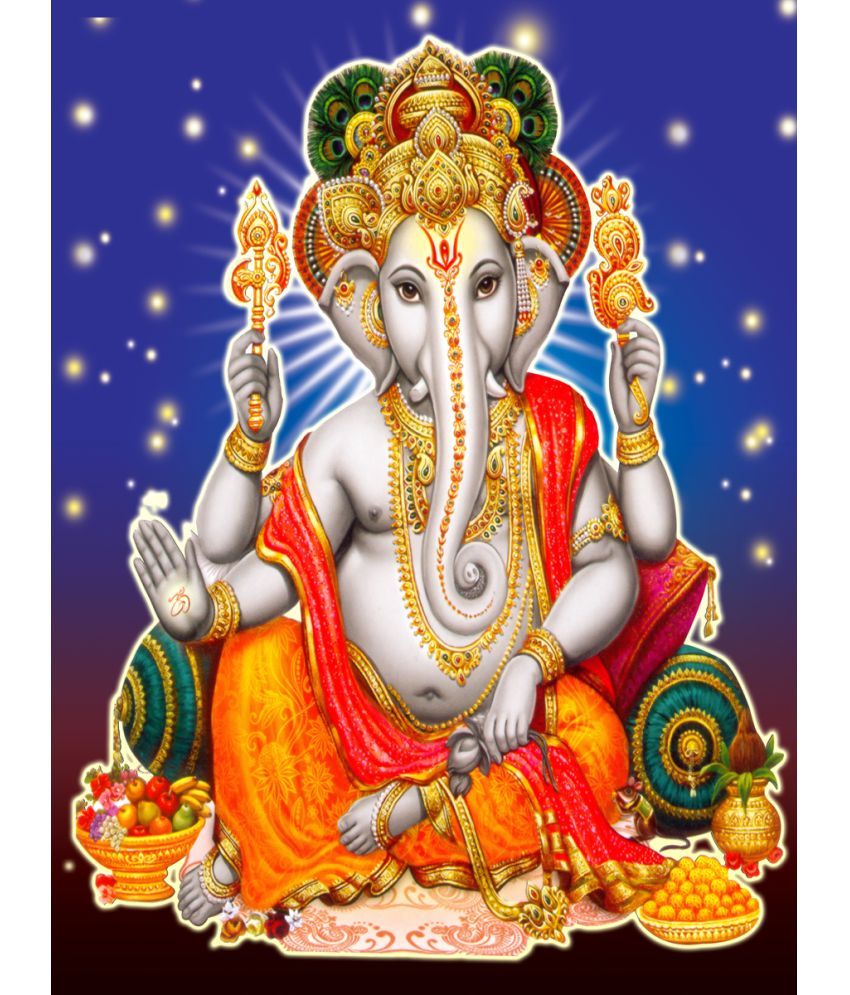     			Manas Ganesha Religious Wallpaper ( 60 X 90 ) cm (Pack of 1)