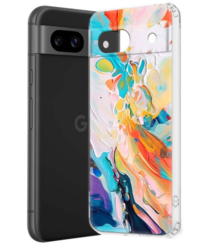     			NBOX Multicolor Printed Back Cover Silicon Compatible For Google Pixel 8a ( Pack of 1 )