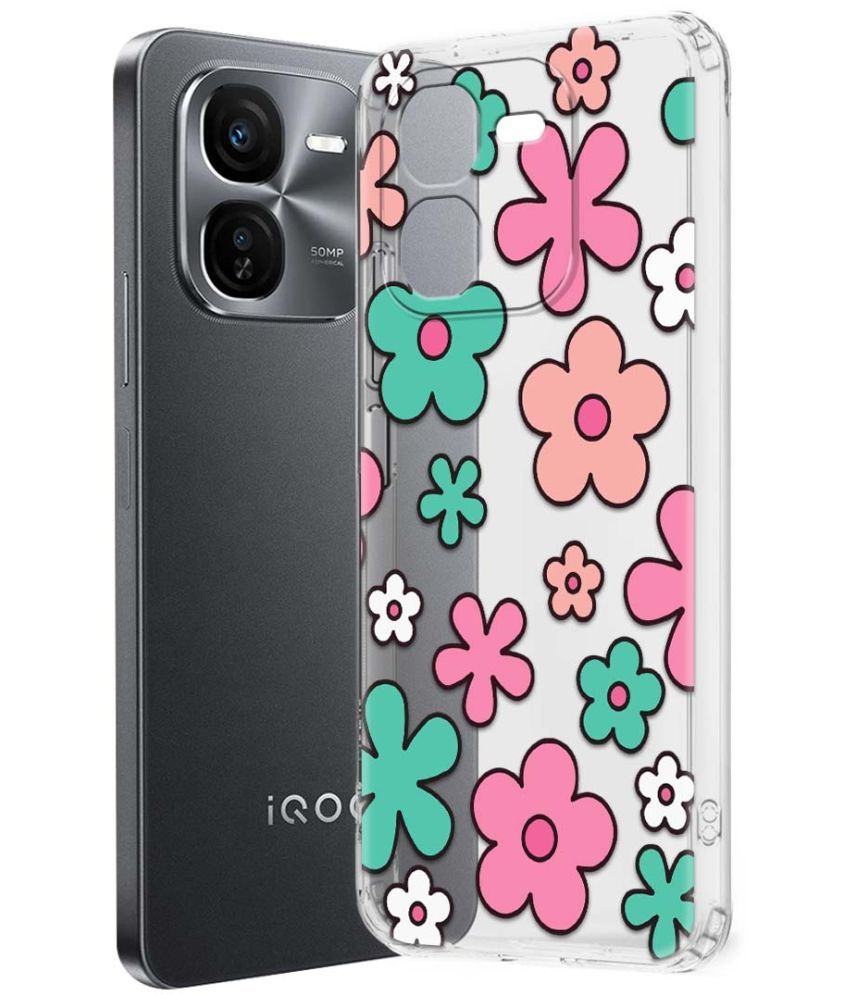     			NBOX Multicolor Printed Back Cover Silicon Compatible For iQOO Z9x 5G ( Pack of 1 )