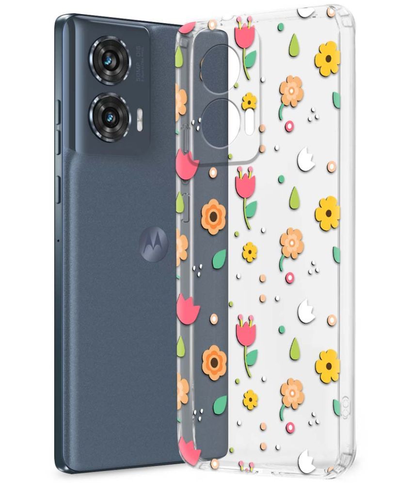     			NBOX Multicolor Printed Back Cover Silicon Compatible For Moto Edge 50 Fusion ( Pack of 1 )