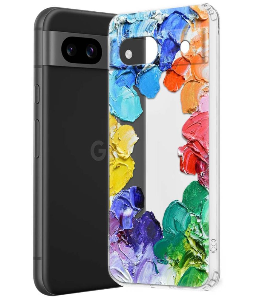     			NBOX Multicolor Printed Back Cover Silicon Compatible For Google Pixel 8a ( Pack of 1 )