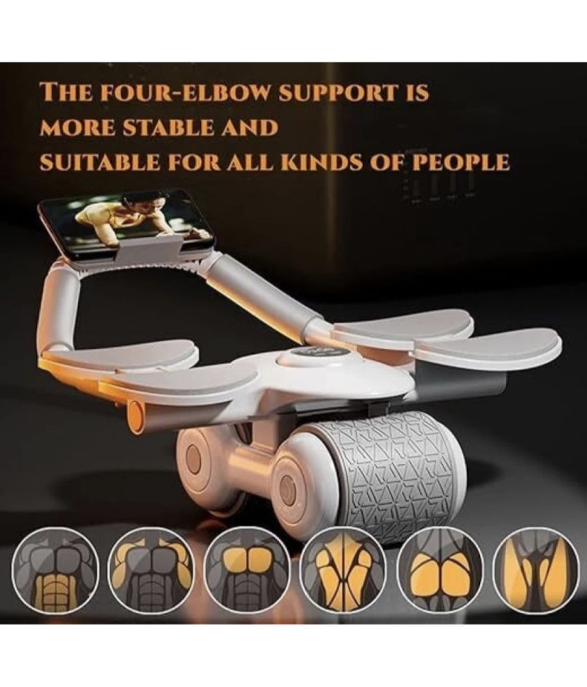     			Roller Wheel Exercise with Elbow Support, Automatic Rebound Abdominal Wheel Ab Exerciser