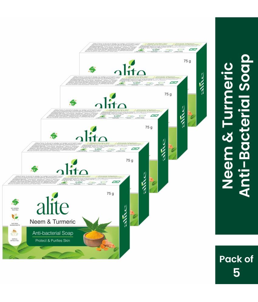     			Alite Neem and Turmeric Antibacterial Soap 75g Each Pack of 5