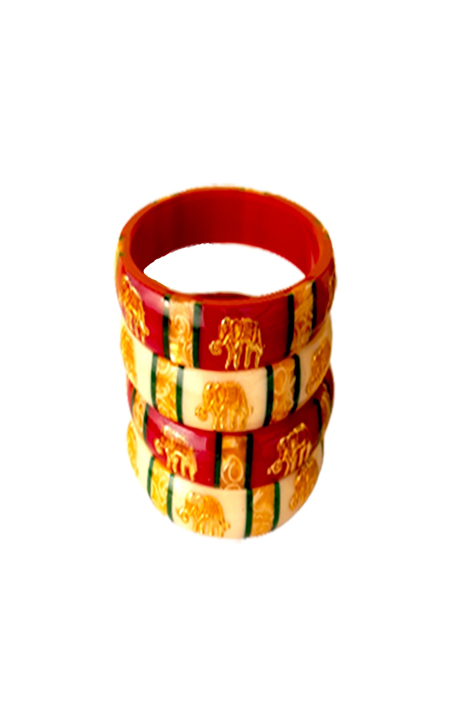     			Bovzen Multicolor Bangle ( Pack of 4 )