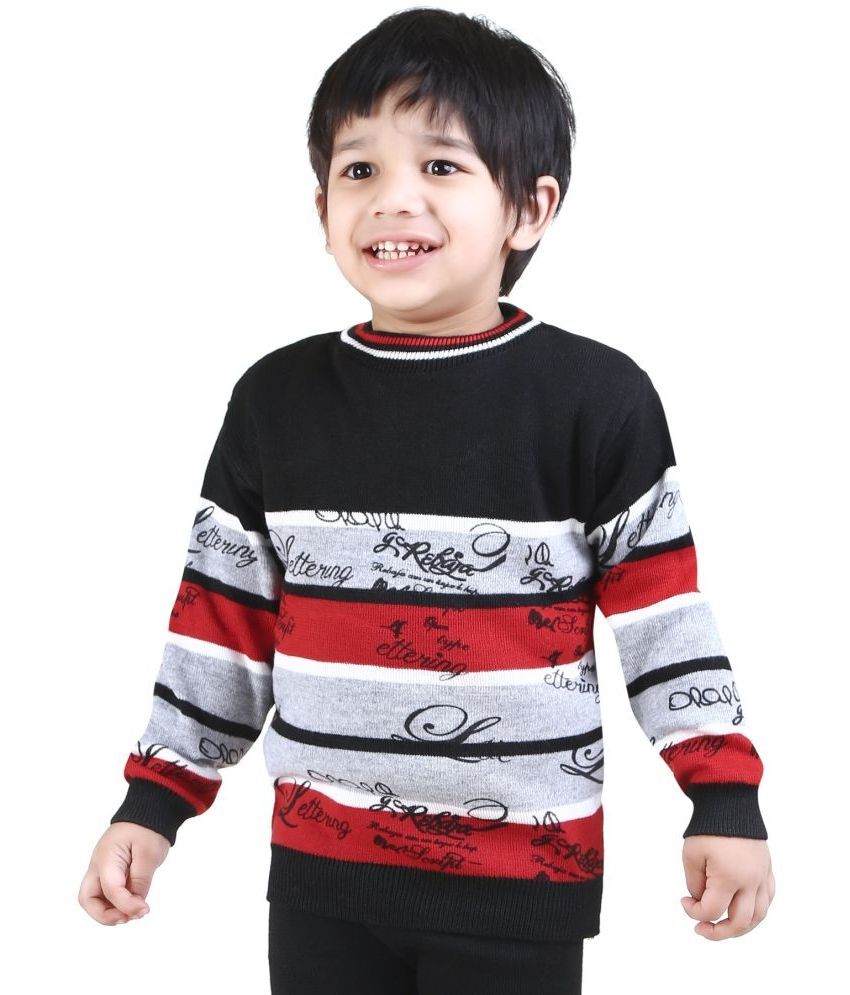     			G Two Black Woollen Blend Boy's Pullover Sweaters ( Pack of 1 )