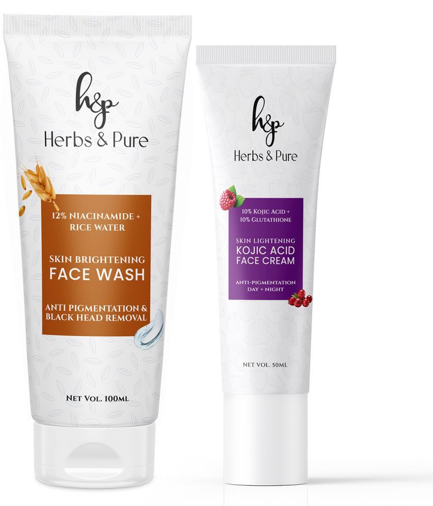     			Herbs and Pure Daily Skincare Combo - Skin Brightening Face Wash and & Kojic Acid Face Cream(150 ML)